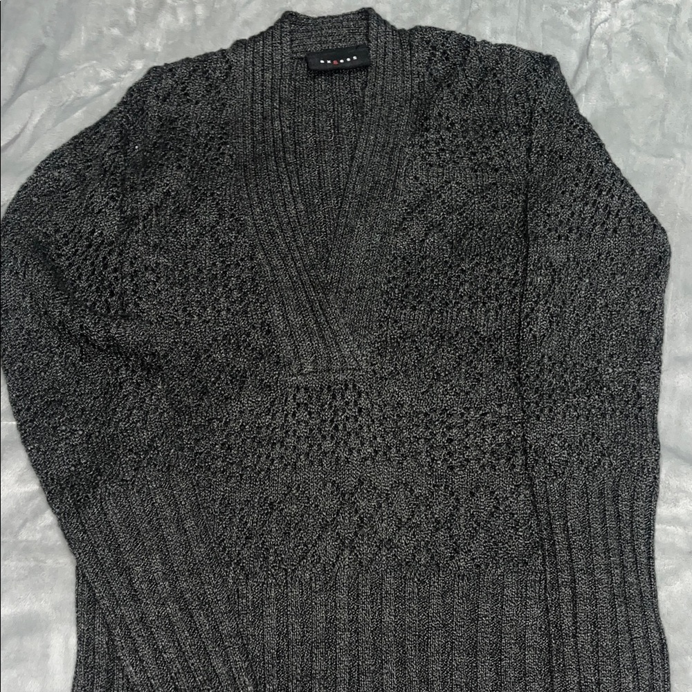 Axcess Charcoal V-Neck Women's Sweater